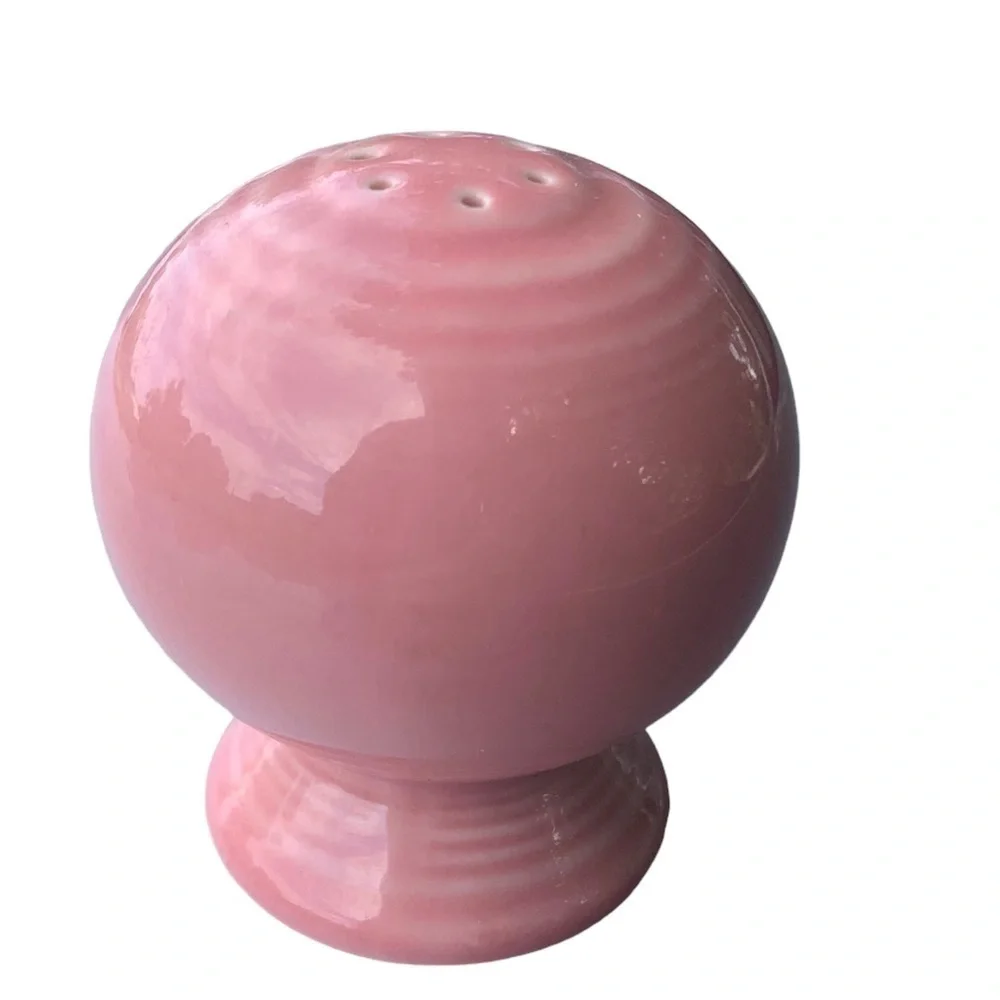 Vintage Fiesta Salt Pepper Shaker Homer Laughlin Retired Color Rose Pink Ball